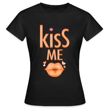Embrasse-moi La fête - T-shirt Femme - noir - Devant - AI Model Female 172 dark (172cm)