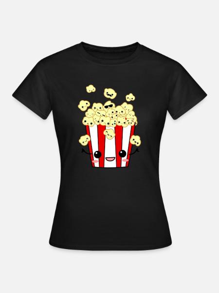 PopCorn - Frauen T-Shirt - Schwarz