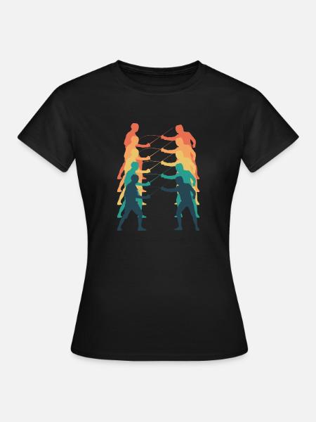 Fechten Retro - Frauen T-Shirt - Schwarz