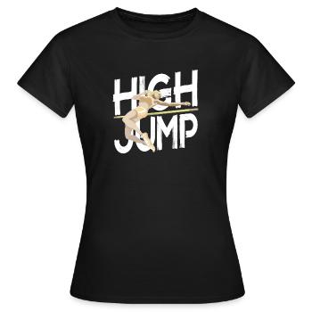 Saut en hauteur - Sauteur en hauteur - T-shirt Femme - noir - Devant - AI Model Female 172 dark (172cm)