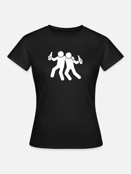 Kumpels Feier Design - Frauen T-Shirt - Schwarz