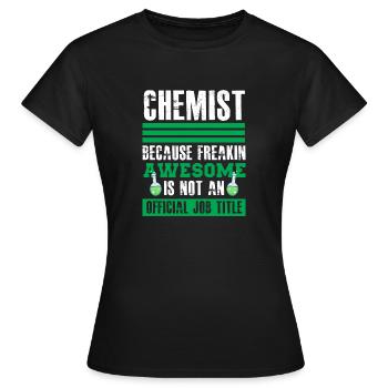 Chemist - Women's T-Shirt - black - Front - AI Model Female 172 dark (172cm)