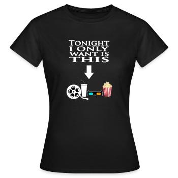Cinéma Cinéma Soirée Passion - T-shirt Femme - noir - Devant - AI Model Female 172 dark (172cm)