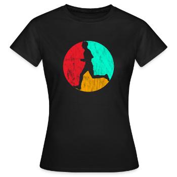 Jogging cardio workout fitness sport - Women's T-Shirt - black - Front - AI Model Female 172 dark (172cm)