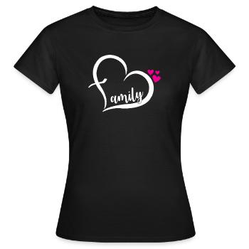 Familie Liebe zusammenhalt Geschenk - Frauen T-Shirt - Schwarz - Vorne - AI Model Female 172 dark (172cm)