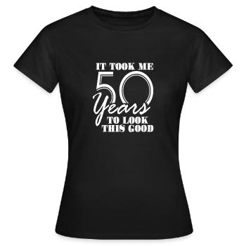 50 Jahre gutes Aussehen - Frauen T-Shirt - Schwarz - Vorne - AI Model Female 172 dark (172cm)