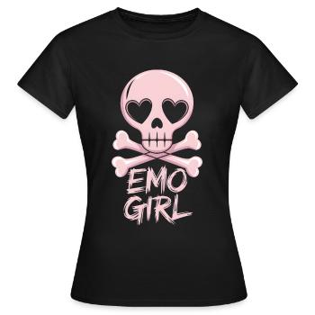 Fille emo ! - T-shirt Femme - noir - Devant - AI Model Female 172 dark (172cm)