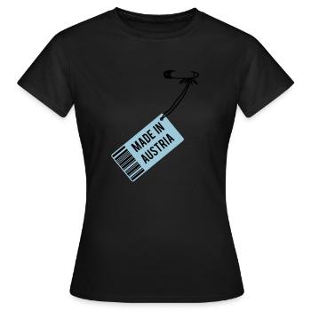 Fait dans le T-shirt Autriche - T-shirt Femme - noir - Devant - AI Model Female 172 dark (172cm)