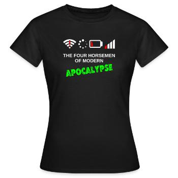 The Four Horseman of the Modern Apocalypse - Women's T-Shirt - black - Front - AI Model Female 172 dark (172cm)