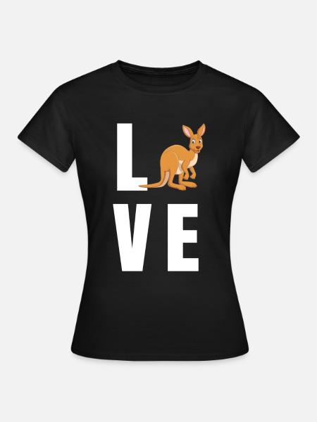 känguru - Frauen T-Shirt - Schwarz