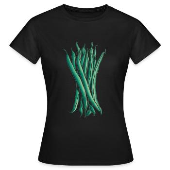 Grüne Bohnen - Frauen T-Shirt - Schwarz - Vorne - AI Model Female 172 dark (172cm)