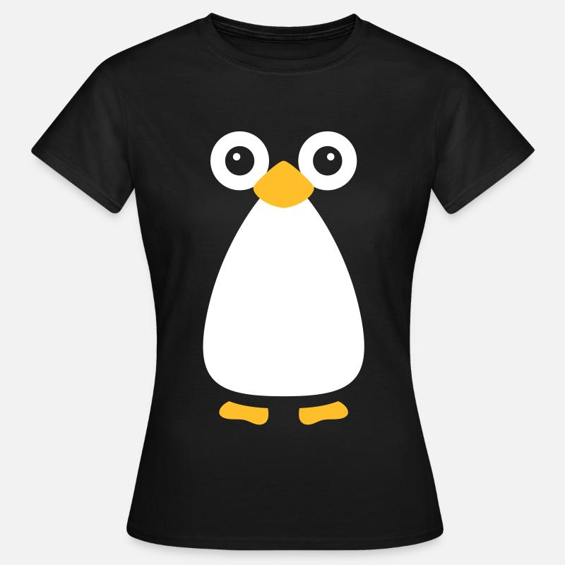 Cute Vector Penguin - Women's T-Shirt - black