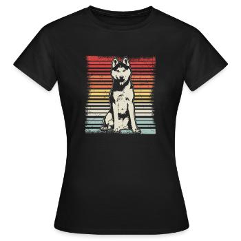 Strip Husky - Women's T-Shirt - black - Front - AI Model Female 172 dark (172cm)