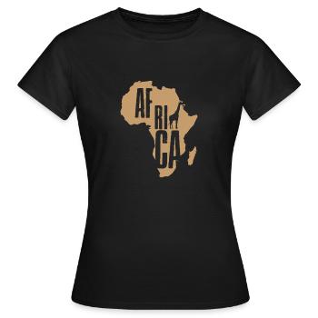 Continent Africa Giraffe - Women's T-Shirt - black - Front - AI Model Female 172 dark (172cm)