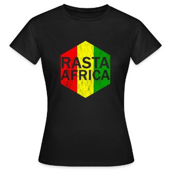 Rasta Afrika - Frauen T-Shirt - Schwarz - Vorne - AI Model Female 172 dark (172cm)