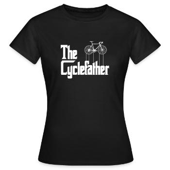 The Cyclefather Cycling Cyclist - Frauen T-Shirt - Schwarz - Vorne - AI Model Female 172 dark (172cm)