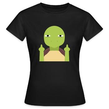 Middle finger - Women's T-Shirt - black - Front - AI Model Female 172 dark (172cm)