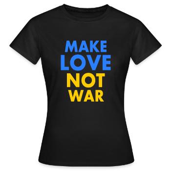 Make love not war - T-shirt Femme - noir - Devant - AI Model Female 172 dark (172cm)