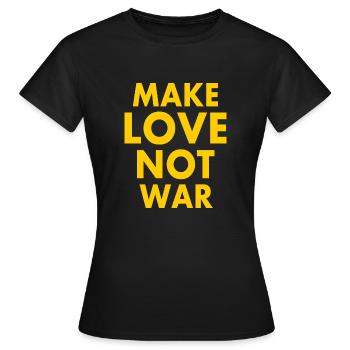 Make love not war - T-shirt Femme - noir - Devant - AI Model Female 172 dark (172cm)