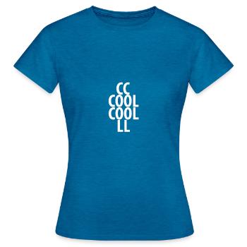 cool - Frauen T-Shirt - Antikblaues Saphir meliert - Vorne - AI Model Female 172 dark (172cm)
