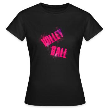 Volley Ball - Frauen T-Shirt - Schwarz - Vorne - AI Model Female 172 dark (172cm)