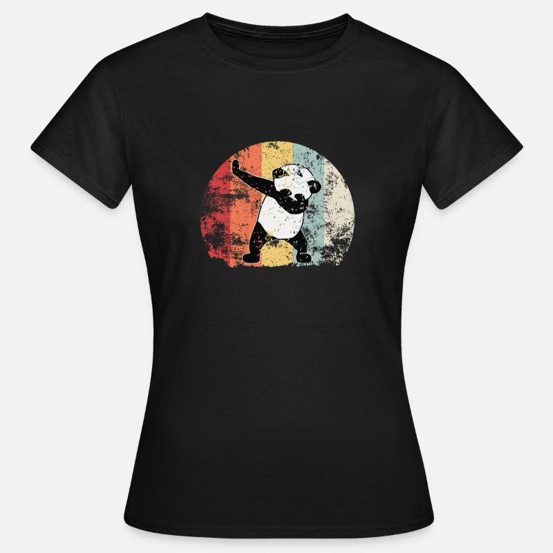 Panda Dab Panda Bear Bamboo Funny Gift - Women's T-Shirt - black