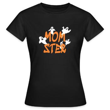 Halloween Mama Mütter Humor Momster - Frauen T-Shirt - Schwarz - Vorne - AI Model Female 172 dark (172cm)