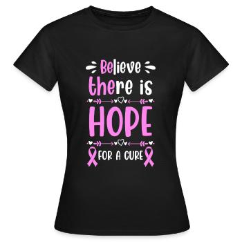 Breast Cancer Fight Skin Cancer - Women's T-Shirt - black - Front - AI Model Female 172 dark (172cm)