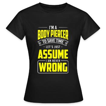 Piercing Tattoo Ring - Women's T-Shirt - black - Front - AI Model Female 172 dark (172cm)