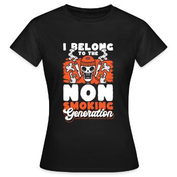 Non-fumeur Dépendance sans fumée - T-shirt Femme - noir - Devant - AI Model Female 172 dark (172cm)