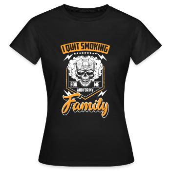 Zigarette Disziplin - Frauen T-Shirt - Schwarz - Vorne - AI Model Female 172 dark (172cm)