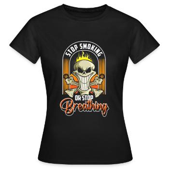 Zigarette Disziplin Zigaretten Lunge - Frauen T-Shirt - Schwarz - Vorne - AI Model Female 172 dark (172cm)