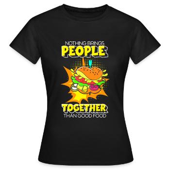 Comic Comics Fangirl - Women's T-Shirt - black - Front - AI Model Female 172 dark (172cm)