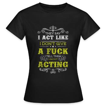 Devise antisociale des rebelles - T-shirt Femme - noir - Devant - AI Model Female 172 dark (172cm)