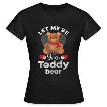 Jouet câlin Enfants Jouet Ours - T-shirt Femme - noir - Devant - AI Model Female 172 dark (172cm)