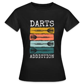 Compétition sportive de fléchettes - T-shirt Femme - noir - Devant - AI Model Female 172 dark (172cm)