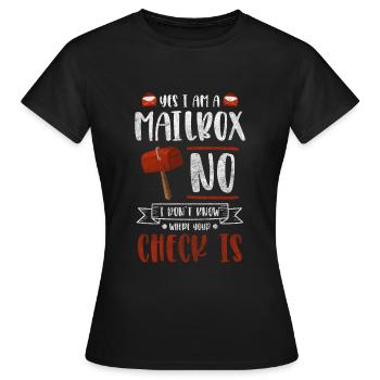 Lettres du facteur Employé des postes Facteur - T-shirt Femme - noir - Devant - AI Model Female 172 dark (172cm)