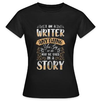 Schreiber Schreiben Journalist - Frauen T-Shirt - Schwarz - Vorne - AI Model Female 172 dark (172cm)