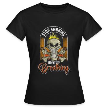 Objectif santé du gagnant de l’abandon du tabac - T-shirt Femme - noir - Devant - AI Model Female 172 dark (172cm)