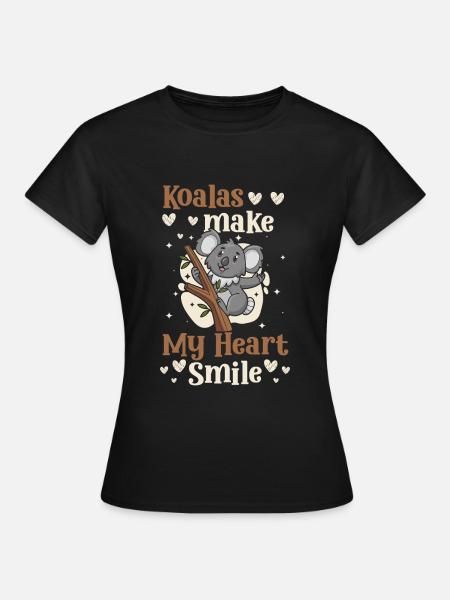Eukalyptus Tier Fell Baum - Frauen T-Shirt - Schwarz