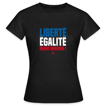 LIBERTY EQUALITY RUM ARRANGED! Rum Drinkers - Women's T-Shirt - black - Front - AI Model Female 172 dark (172cm)