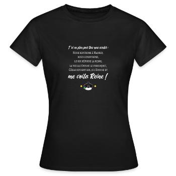 J'ai un plan pour tous nous évader -Réplique culte - T-shirt Femme - noir - Devant - AI Model Female 172 dark (172cm)