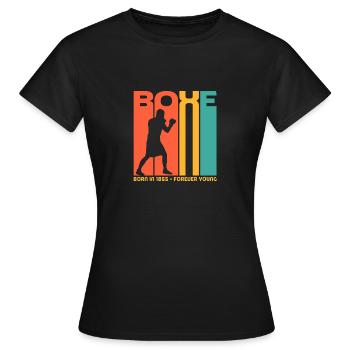 La Boxe né en 1865. Fans de combat de boxe - T-shirt Femme - noir - Devant - AI Model Female 172 dark (172cm)