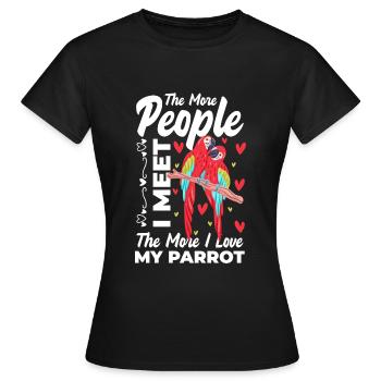 Ara Habitat Animal Tropiques - T-shirt Femme - noir - Devant - AI Model Female 172 dark (172cm)