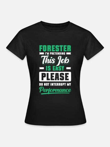 Förster Jäger - Frauen T-Shirt - Schwarz