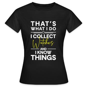 Watch Lovers Luxury Watch - Women's T-Shirt - black - Front - AI Model Female 172 dark (172cm)