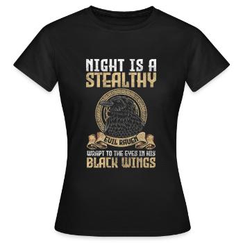 Sorcellerie du corbeau - T-shirt Femme - noir - Devant - AI Model Female 172 dark (172cm)