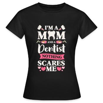 Arzt Bohrer Zahnspange - Frauen T-Shirt - Schwarz - Vorne - AI Model Female 172 dark (172cm)