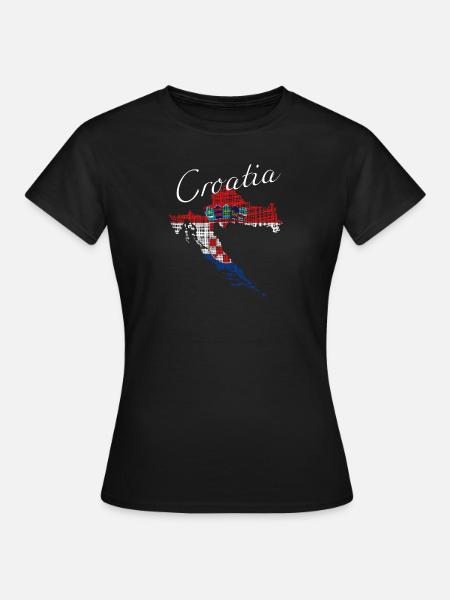 Croatia - Frauen T-Shirt - Schwarz