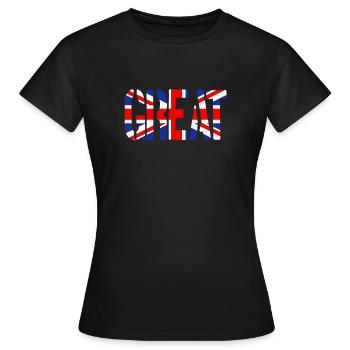 Großbritannien Flagge, britische Flagge, der Union - Frauen T-Shirt - Schwarz - Vorne - AI Model Female 172 dark (172cm)